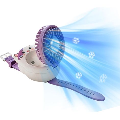 Ventilateur rechargeable 3 vitesses pliable chat (1/5)
