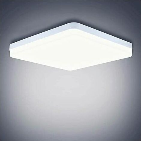 Lámpara de techo LED de 48 W y 4320 lm, fácil de instalar, ideal para dormitorios modernos, salas de estar y cocinas. Luz blanca fría de 6500 K. Forma cuadrada de 30 x 30 x 4 cm. (1/5)