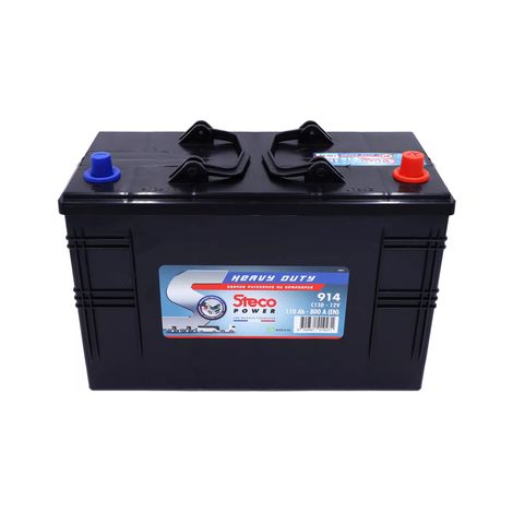 Stecopower – Batterie 12V 110Ah 800A – SKU 914 – Technologie poids lourd pour camion – Idéale pour chantiers humides