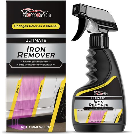 Dérouilleur pour voitures, nettoyant pour surface métallique des jantes, dérouilleur, nettoyant anti-rouille, brillant et purifiant (1/5)