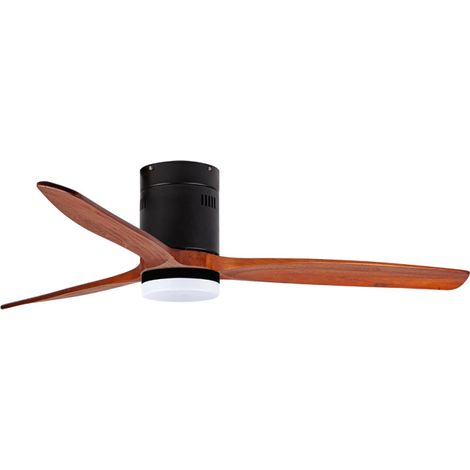 Ventilateur de plafond avec lumière LED Orbegozo Télécommande Silencieux 3 pales en bois de 132 cm Mode hiver-été (1/3)