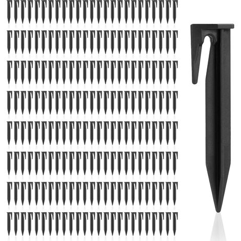Lot de 200 piquets d'ancrage au sol pour robot tondeuse, câbles, sardines, fixation fil, ancrages terre renforcés, incassables, compatibles avec Husqvarna, Gardena, Worx, Bosch - (1/5)