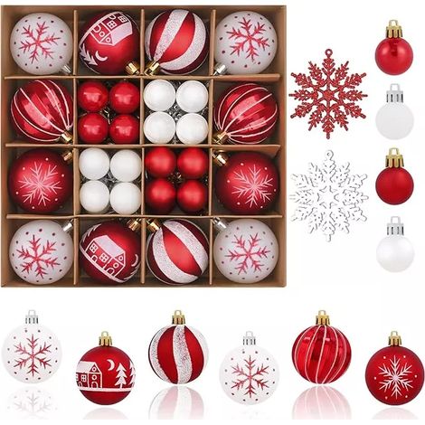 Adornos Esferas De Navidad Decoración 40pcs Para Árbol (1/5)