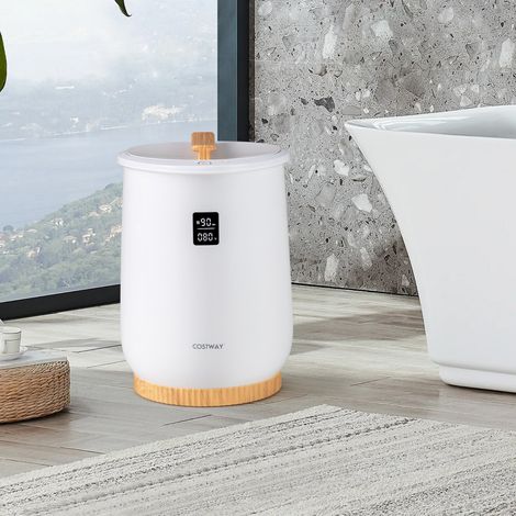 Seau Chauffe-Serviettes 20L avec Affichage LED Contrôle à 1 Bouton et Minuterie Sèche-Serviettes avec Support et Arrêt Automatique Blanc (1/2)