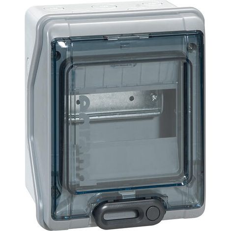 Coffret étanche Plexo³ 6 modules avec embouts à perforation directe prémontés IP65 IK09 - Gris - 001906 - LEGRAND