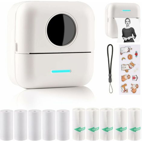 Mini Label Printer Mini Photo Printer for Smartphone Sticker Thermal Printer Photo Printer for Journal Travel Logo Notes Journal List Memo (1/5)