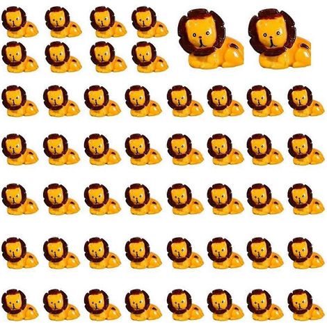 50 Stück Mini-Dschungeltierfiguren aus Kunstharz, winzige Tierminiaturen, D-- (1/5)
