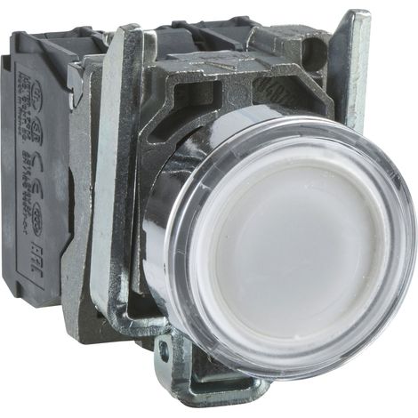 Harmony bt-pous lumineux blanc Ø22 - impulsion - 240 V - 1O+1F - XB4BW31M5