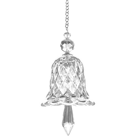 Clochette En Verre - Fabrication Cristal Transparent - Pour Arbre De Noël Jardin Balcon Intérieur - Lot De 2 (1/4)