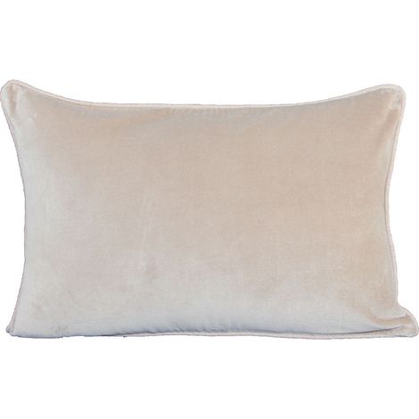Coussin 1 face velours et 1 face coton naturel 4060cm (1/5)