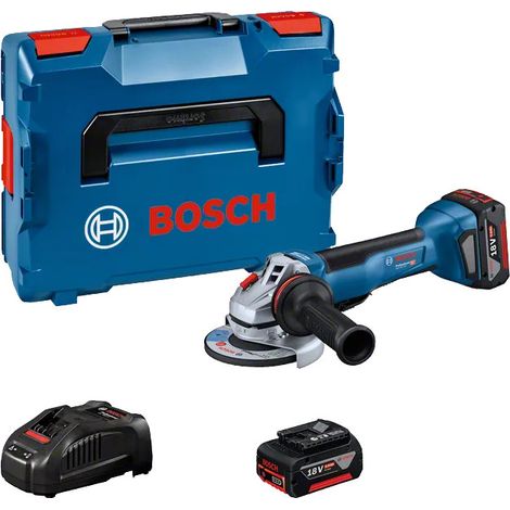 Meuleuse d'angle 18 V GWS 18V-10 P Professional 125 mm + 2 batteries 5 Ah + chargeur L-Boxx BOSCH 06019J4101