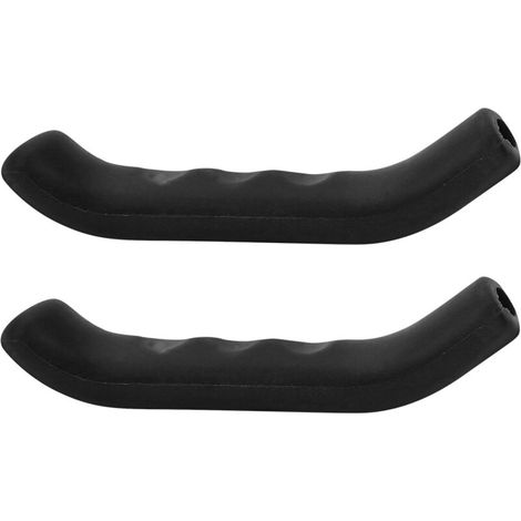 paio di manopole antiscivolo in silicone per manubri di biciclette pieghevoli (nere) (1/4)