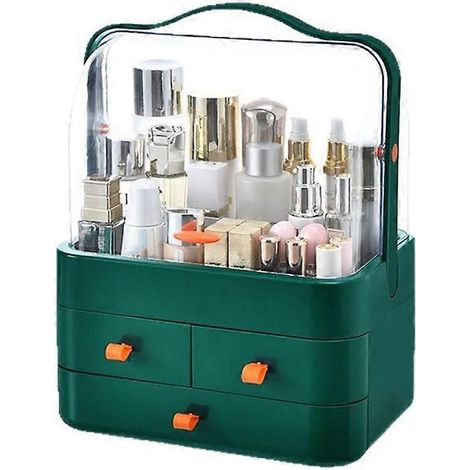 Staubdichte Kosmetikaufbewahrungsbox mit Schublade für Hautpflegeprodukte, ideal für den Heimgebrauch. (1/5)