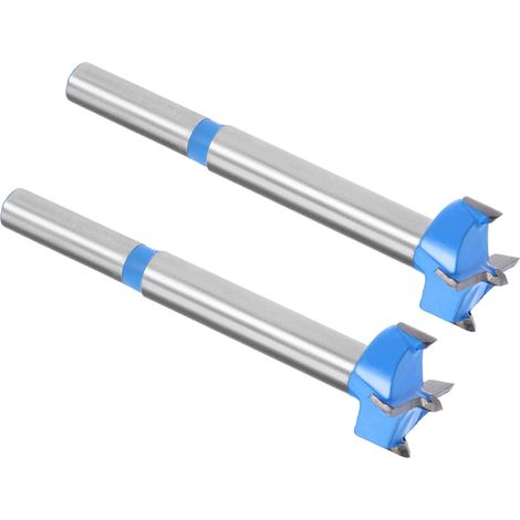 2pcs Forstner Perceuse Mèches - [20mm] Tungstène Carbure Tarière Ouvreur pour Bois Meubles Charnière Travail Bois Utilisation, Rond Tige, Foncé Bleu (1/5)