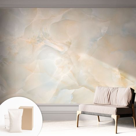 Tapete Vliestapete mit Kleber modern - Wanddeko für Küche - Klebefolie Wand - luxus Look Dezente Abstraktion 312x219 cm (1/5)