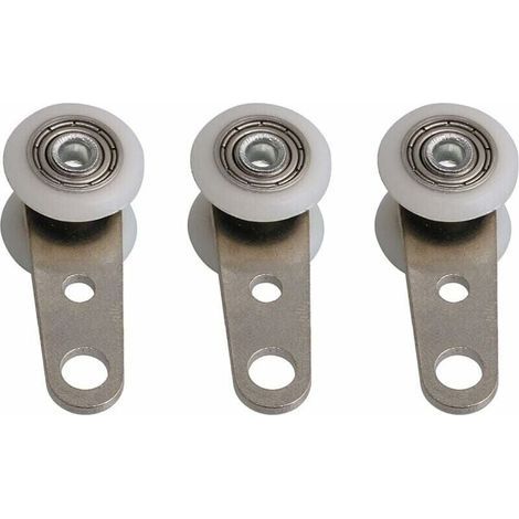 Set mit 10 Rollen für Terrassentüren oder Schiebetüren – Metall und Kunststoff – 4,5 x 1,9 cm (1/4)