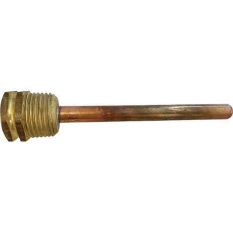 Termostato regolabile ad immersione pozzetto di ricambio in rame 1/2"x200mm