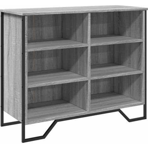 Maison Exclusive - Credenza Grigio Sonoma 91x35,5x74,5 cm in Legno Multistrato