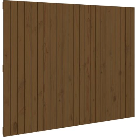 Accessorio per letto testiera pensile camera da letto 146,5 x 3 x 110 cm Legno massello marrone chiaro TDL0202595