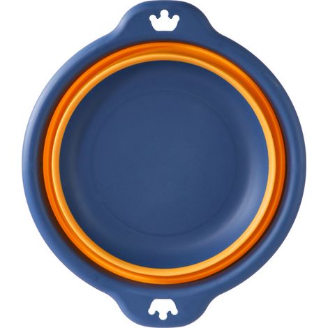 1 pz Cesto portabiancheria pieghevole in plastica, portatile, da viaggio, lavabo pieghevole, sicuro e resistente, accessori per bagno e casa, blu scuro medio (1/5)