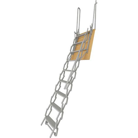 Echelle accordéon avec trappe grise - 1 main-courante - Hauteur d'accès 2,26 à 2,50m - PALCO/A/G-250 (1/5)