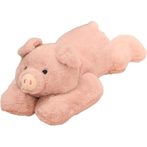 Peluche lestée contre l'anxiété, 50 cm, 1,5 kg, cochon en peluche rose mignon, coussin en peluche pour adultes, garçons et filles (1/5)