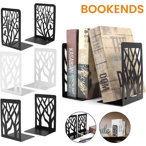 Fermalibri in metallo per scaffali, supporti per libri resistenti per ufficio e casa. (1/5)