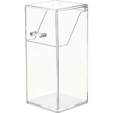 Organizer für Make-up-Pinsel aus transparentem Acryl mit Deckel, ideal zur Aufbewahrung von Kosmetikpinseln und Augenbrauenstiften. (1/5)