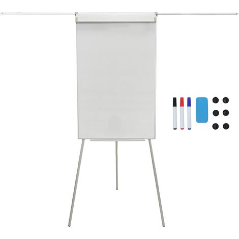 Lavagna a fogli mobili 100x70 cm, magnetica, altezza regolabile