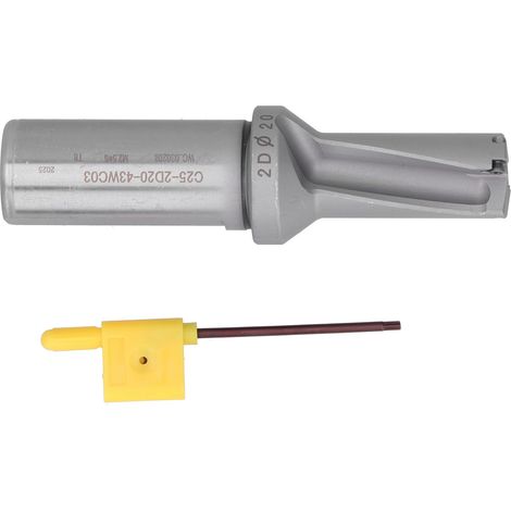 Perceuse à chanfreiner, barre de perçage U C25-2D20-43WC03, outillage industriel pour métaux, foret à chanfrein avec tige, fournitures d'atelier.