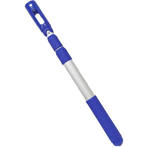 Perche télescopique en alliage d'aluminium pour piscine, avec poignée antidérapante en trois sections, adaptée au nettoyage avec écumoire et aspirateur. (1/5)