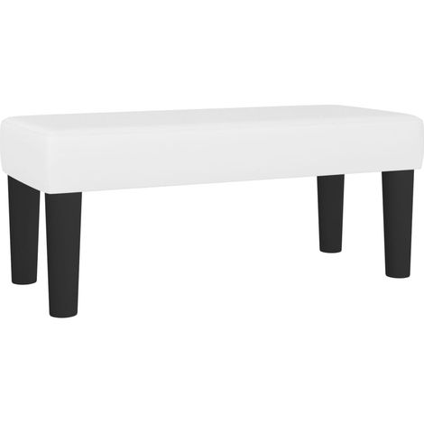 Banco banco 70 x 30 x 30 cm piel sintética blanca 020010676