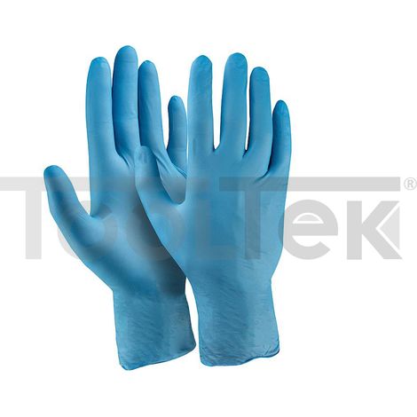 GUANTI NITRILE MONOUSO CELESTE NO LATTICE NO TALCO NO POLVERE L/XL 100pz ACTIVE, " 10/XL "