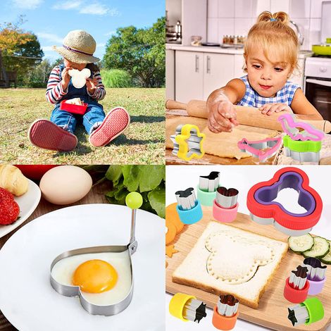 Küchen-DIY-Set [32-teilig] + Sandwichmaker + Ausstechformen für Kekse und Gemüse + Edelstahl + Mehrfarbig + Wohnaccessoires (1/4)