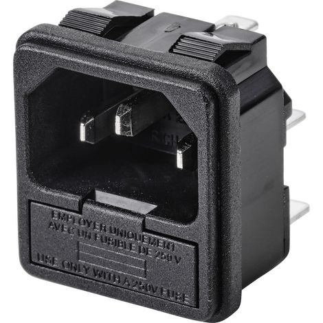 TRU COMPONENTS TC-10088372 Kaltgeräte-Steckverbinder C14 Stecker, Einbau vertikal Gesamtpolzahl: 3 1 (1/4)