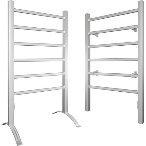 COSTWAY 2-in-1 Electric Towel Warmer 100W Heater Drying Cloth Stand Towel Rack w/6 Bars (1/5)
