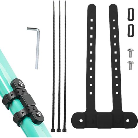 Support de bouteille de vélo, base de montage, adaptateur pour porte-bidon de vélo, sans vis, base d'adaptateur universelle avec sangles antidérapantes, adaptateur pour porte-bouteilles, vélos, VTT (1/5)