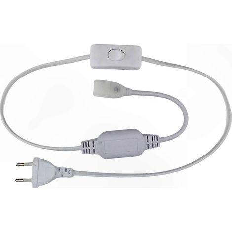 Connecteur pour ruban LED haute tension 220V, fiche avec interrupteur, adaptateur sans soudure, accessoire d'éclairage pour bande lumineuse (1/5)