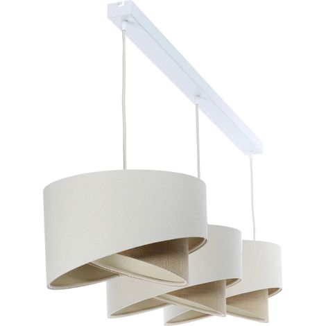 Suspension boho en jute et lin style naturel ajustable - beige naturel jute et lin (1/5)