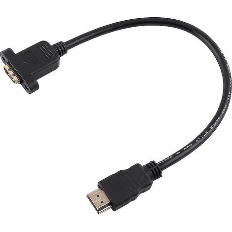 Câble d'extension adaptateur HDMI mâle vers HDMI type A femelle avec trous de vis, 30 cm (1/3)