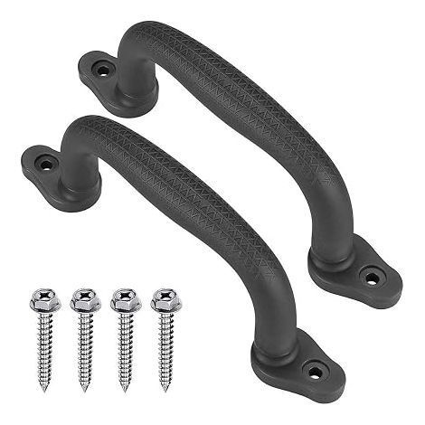 Safety Handle Grip Plastic Non-Slip Grip for Playground, Tree House, Climbing Frame, Gym, Black (1/5)