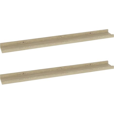 Maison Exclusive - Wandregale 2 Stk. Sonoma-Eiche 80 x 9 x 3 cm (1/5)
