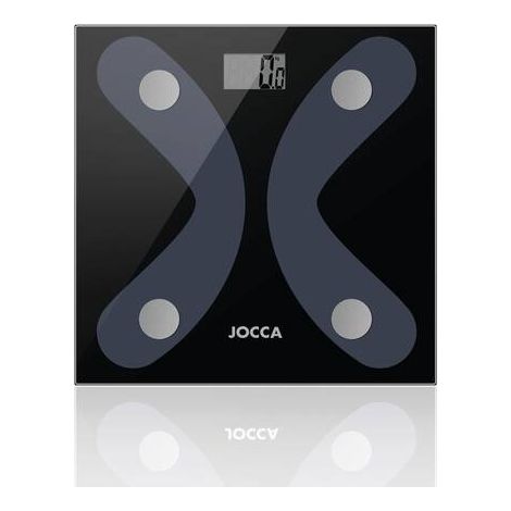 Pèse-personne - JOCCA - Bluetooth 4.0 - Verre trempé - 180 kg - Mesures complètes (1/4)