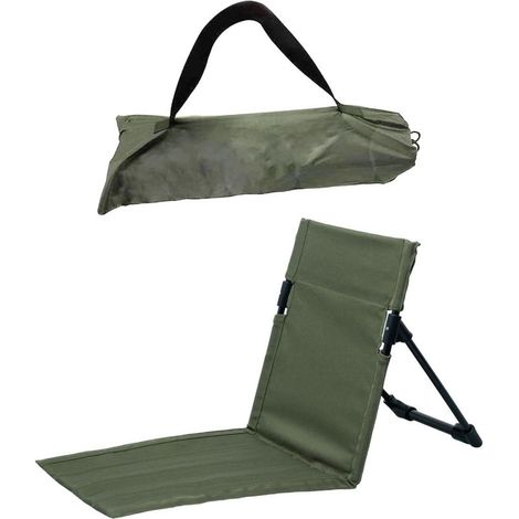 Chaise de Support Dorsal pour la Plage, Siège de Plage Pliable, Portable Durable pour la Randonnée, Le Camping, la Plage, Vert