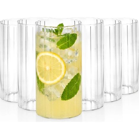 Glass Tumblers Set, 360ml, Borosilicate Glass, 6 Pieces (1/5)
