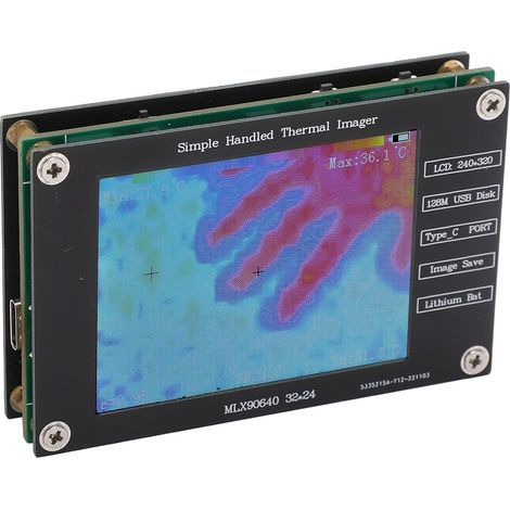 Imageur thermique infrarouge numérique portatif – Plage de mesure -40 à +300 ℃ – Écran LCD 2,8 pouces – Détection température corporelle (1/5)