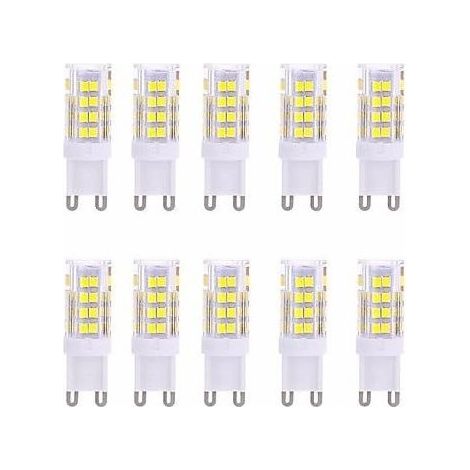 Ampoules LED G9 à intensité variable, 5 W, équivalent halogène 50 W, lumière chaude 5 000 K, ampoules à culot G9 à deux broches AC 120 V, paquet de 10 (1/5)
