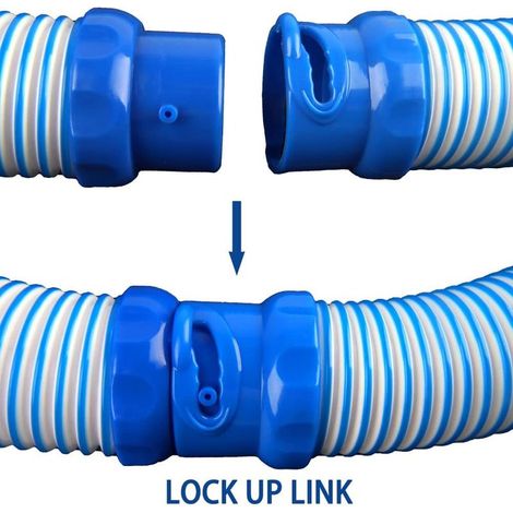 Tuyau de verrouillage torsadé,1 m Tuyaux Twist Lock 40mm, Tuyau pour Pompe de Piscine, Kit de remplacement Tuyaux pour nettoyeur de piscine MX6 MX8, Bleu (1/2)