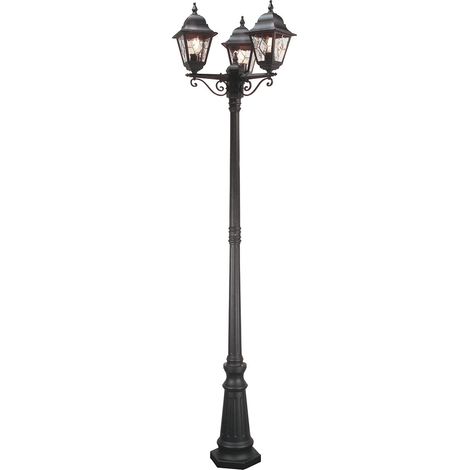 Elstead Norfolk - Lampadaire extérieur à 3 ampoules noir IP43, E27 (1/6)