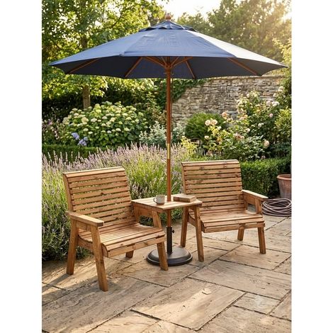 Valley Grand Companion Set - Angled Tray - L120 x W250 x H100 cm - Fully Assembled - Set of Waterproof Cushions Included